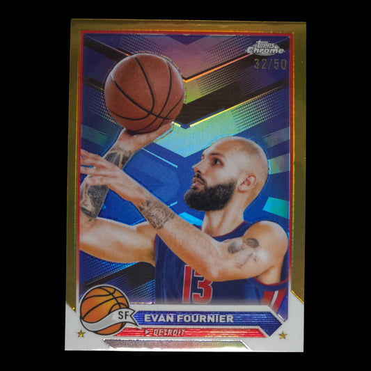 2024-25 EVAN FOURNIER Gold Refractor 32/50 Topps Chrome #106