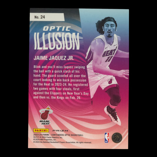 2023-24 JAIME JAQUEZ JR. Optic Illusions Holo Contenders Heat #24