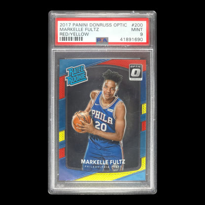 2017-18 MARKELLE FULTZ Rated Rookie PSA 9 Optic 76ers #200