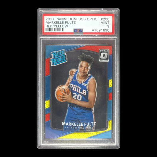 2017-18 MARKELLE FULTZ Rated Rookie PSA 9 Optic 76ers #200