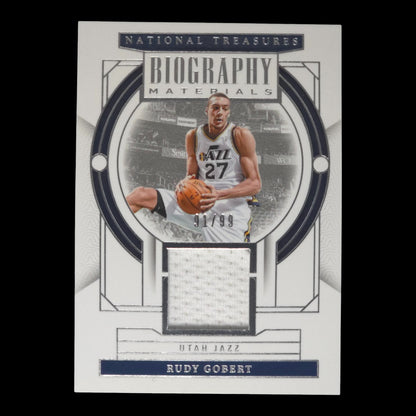 2023-24 RUDY GOBERT Biography Materials 91/99 National Treasures BGM-RUG