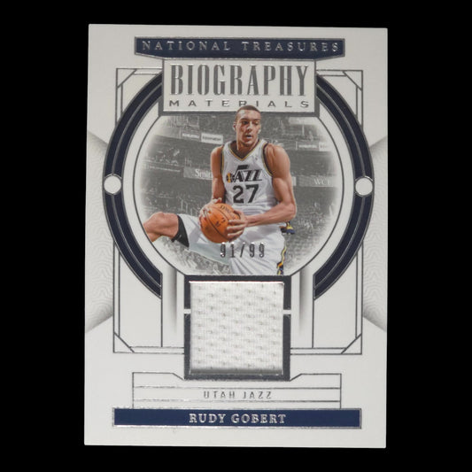 2023-24 RUDY GOBERT Biography Materials 91/99 National Treasures BGM-RUG