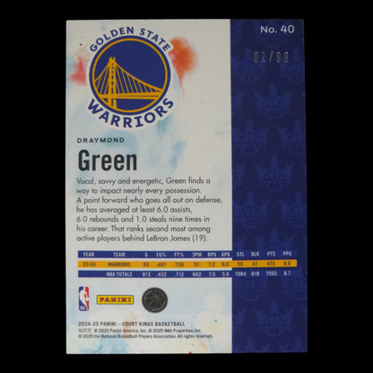 2024-25 DRAYMOND GREEN Pink 2/99 Court Kings Warriors #40