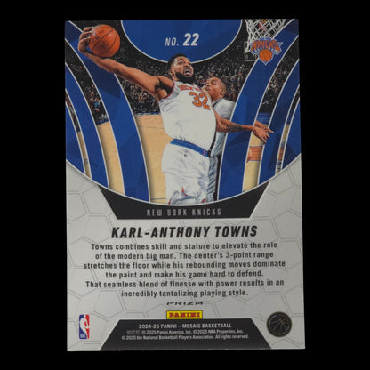 2024-25 KARL-ANTHONY TOWNS Silver Mosaic Elevate Knicks #22