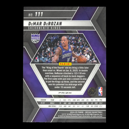 2023-24 DEMAR DEROZAN Blue Reactive Mosaic KINGS #111