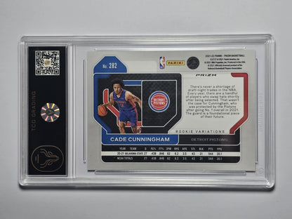 2021-22 CADE CUNNINGHAM Rookie Variation Fast Break Prizm TCG 9 Pistons