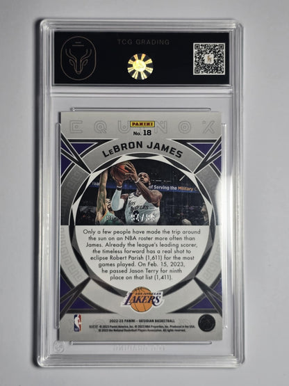 2022-23 LEBRON JAMES Equinox 94/99 TCG 9 Obsidian Lakers