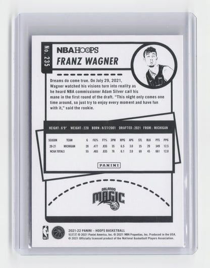 2021-22 - FRANZ WAGNER - Rookie Base - Hoops - Magic #235