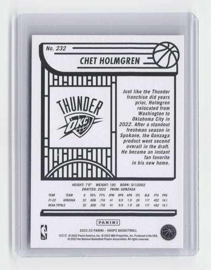 2022-23 - CHET HOLMGREN - Rookie Base - Hoops - OKC #232