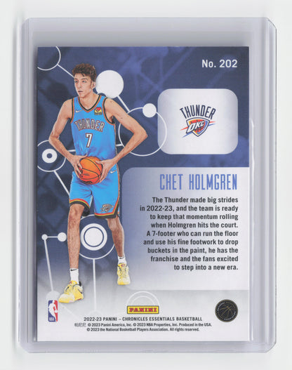 2022-23 CHET HOLMGREN - Rookie  Base - Elite - OKC #202