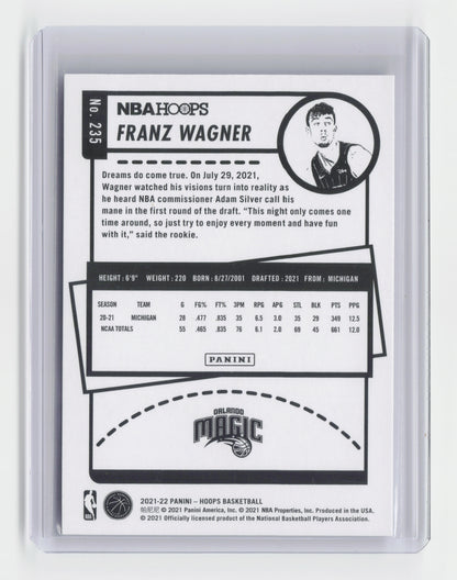 2021-22 - FRANZ WAGNER - Rookie Base - Hoops - Magic #235