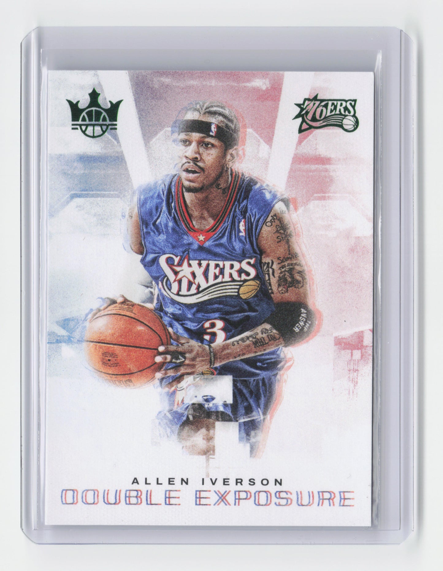 2022-23 ALLEN IVERSON Emerald Double Exposure 13/25 Court Kings 76ers #20