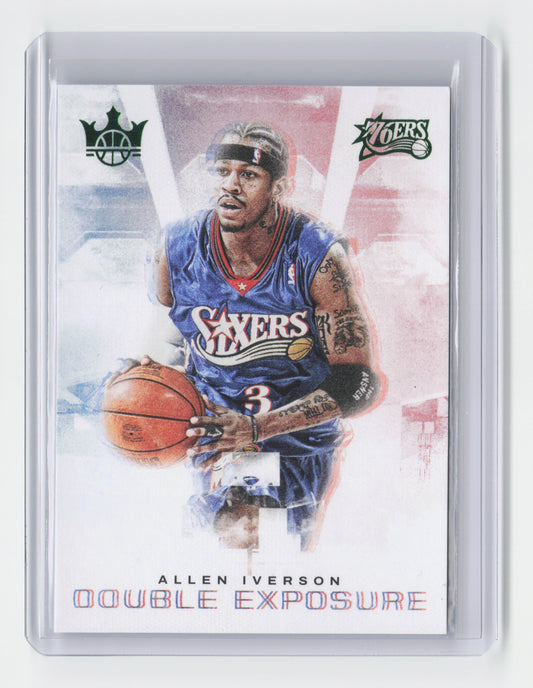 2022-23 ALLEN IVERSON Emerald Double Exposure 13/25 Court Kings 76ers #20