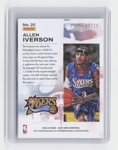 2022-23 ALLEN IVERSON Emerald Double Exposure 13/25 Court Kings 76ers #20