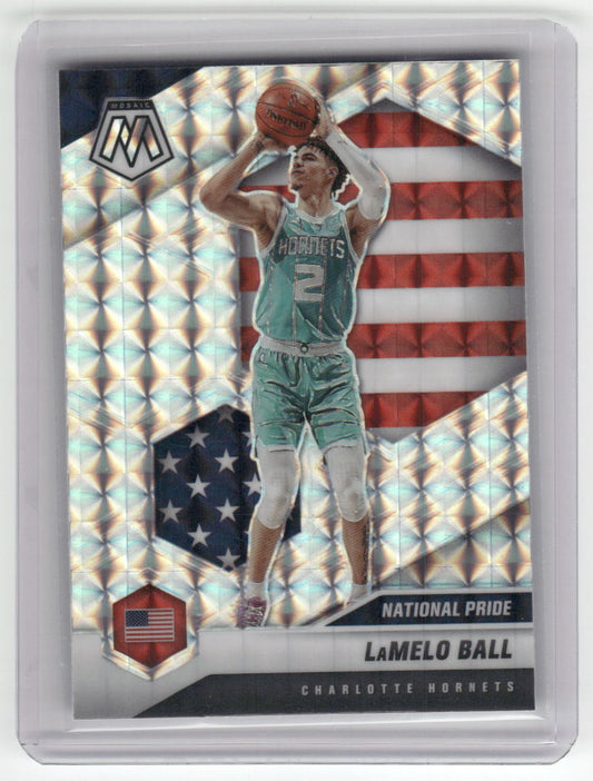 2020-21 LAMELO BALL Rookie National Pride Prizm Mosaic Hornets #257