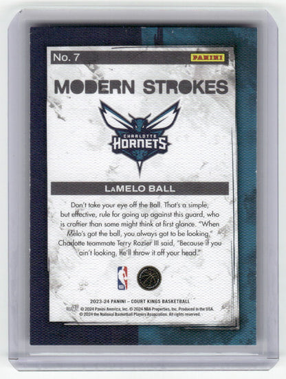 2023-24 LAMELO BALL Modern Strokes Court Kings Hornets #7