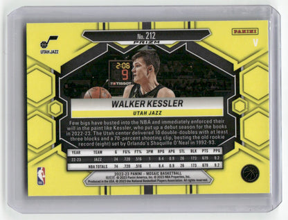 2022-23 WALKER KESSLER Rookie Variation Mosaic fast break Jazz #212
