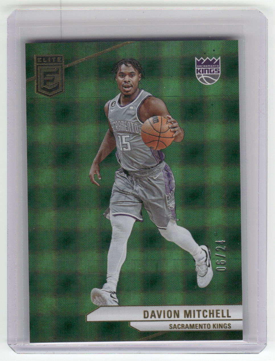 2023-24 DAVION MITCHELL Green 06/24 Elite Kings #34