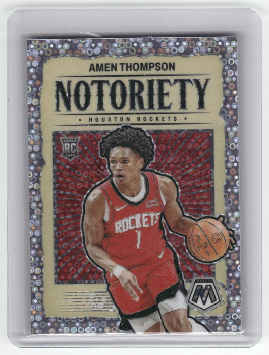 2023-24 AMEN THOMPSON Rookie Notoriety Fast Break Rockets #7