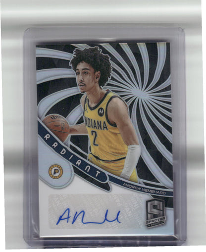 2022-23 ANDREW NEMBHARD Radiant Auto 34/99 Spectra Pacers RS-ANH