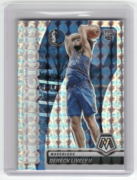 2023-24 DERICK LIVELY II Introductions Prizm Mosaic Mavericks #1