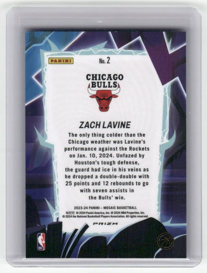 2023-24 ZACH LAVINE Storm Chasers Prizm SP Mosaic Bulls #2
