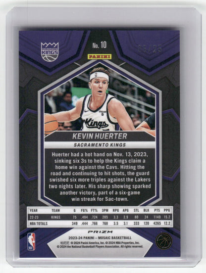2023-24 KEVIN HUERTER White Prizm 6/25 SSP Mosaic Kings #10