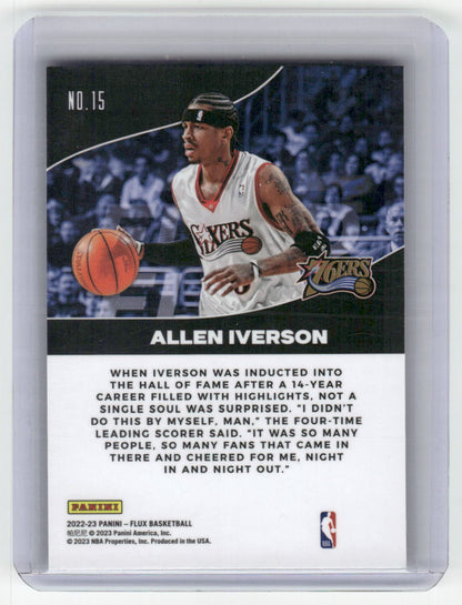 2022-23 ALLEN IVERSON Fluid Insert Flux 76ers #15