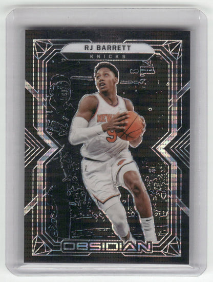 2021-22 RJ BARRETT Obsidian Base New York Knicks #65