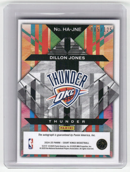 2024-25 DILLON JONES Heir Apparent Auto 5/125 Court Kings OKC