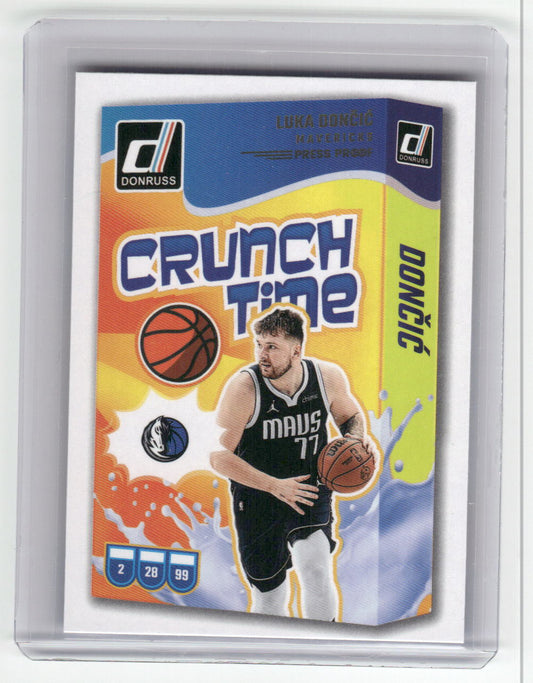 2024-25 Luka Doncic Crunch Time Insert Donruss Mavericks #8