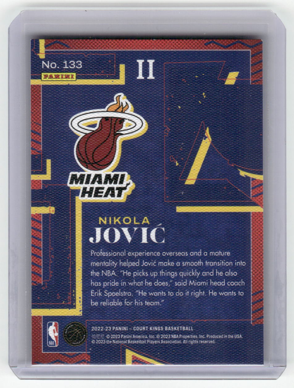 2022-23 NIKOLA JOVIC Rookie Level II Court Kings Heat #133