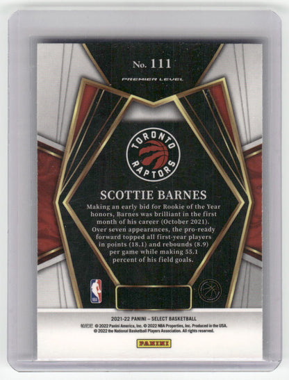 2021-22 SCOTTIE BARNES Rookie Base Select #111