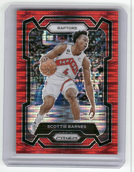 2023-24 SCOTTIE BARNES Red Seismic 239/299 Prizm Raptors #24