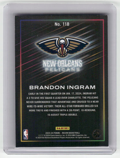 2023-24 BRANDON INGRAM Purple 45/75 Recon Pelicans #118