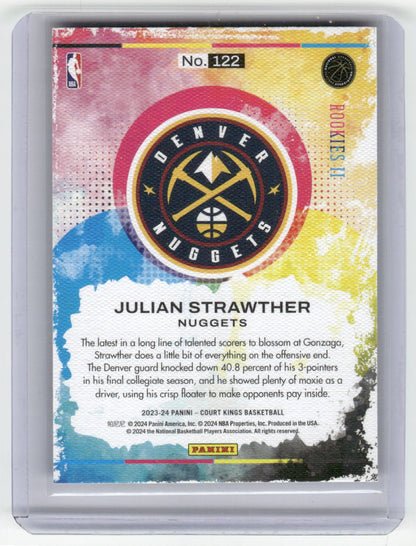 2023-24 JULIAN STRAWTHER Rookies Level II Court Kings Nuggets #122