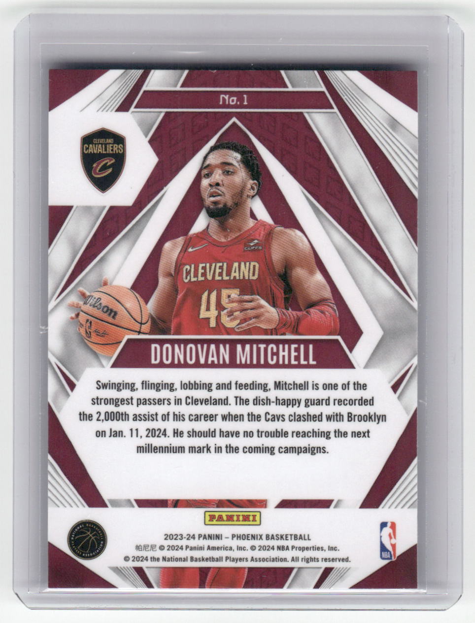 2023-24 DONOVAN MITCHELL Paragon Blue ice Phoenix Cavs #1
