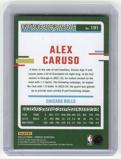 2023-24 ALEX CARUSO Blue Laser Donruss Bulls #191