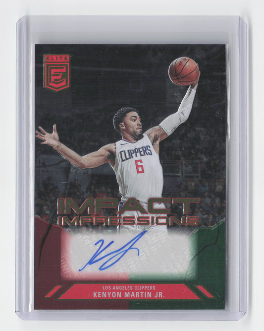 2023-24 KENYON MARTIN JR. Red/Green Impact Impressions Autograph Elite Clippers