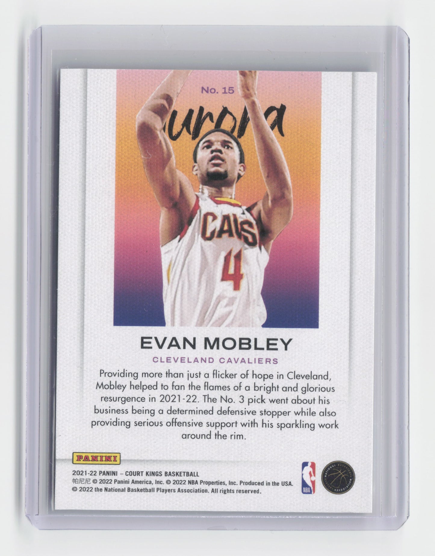 2021-22 EVAN MOBLEY Aurora Case Hit SSP Court Kings Cavaliers