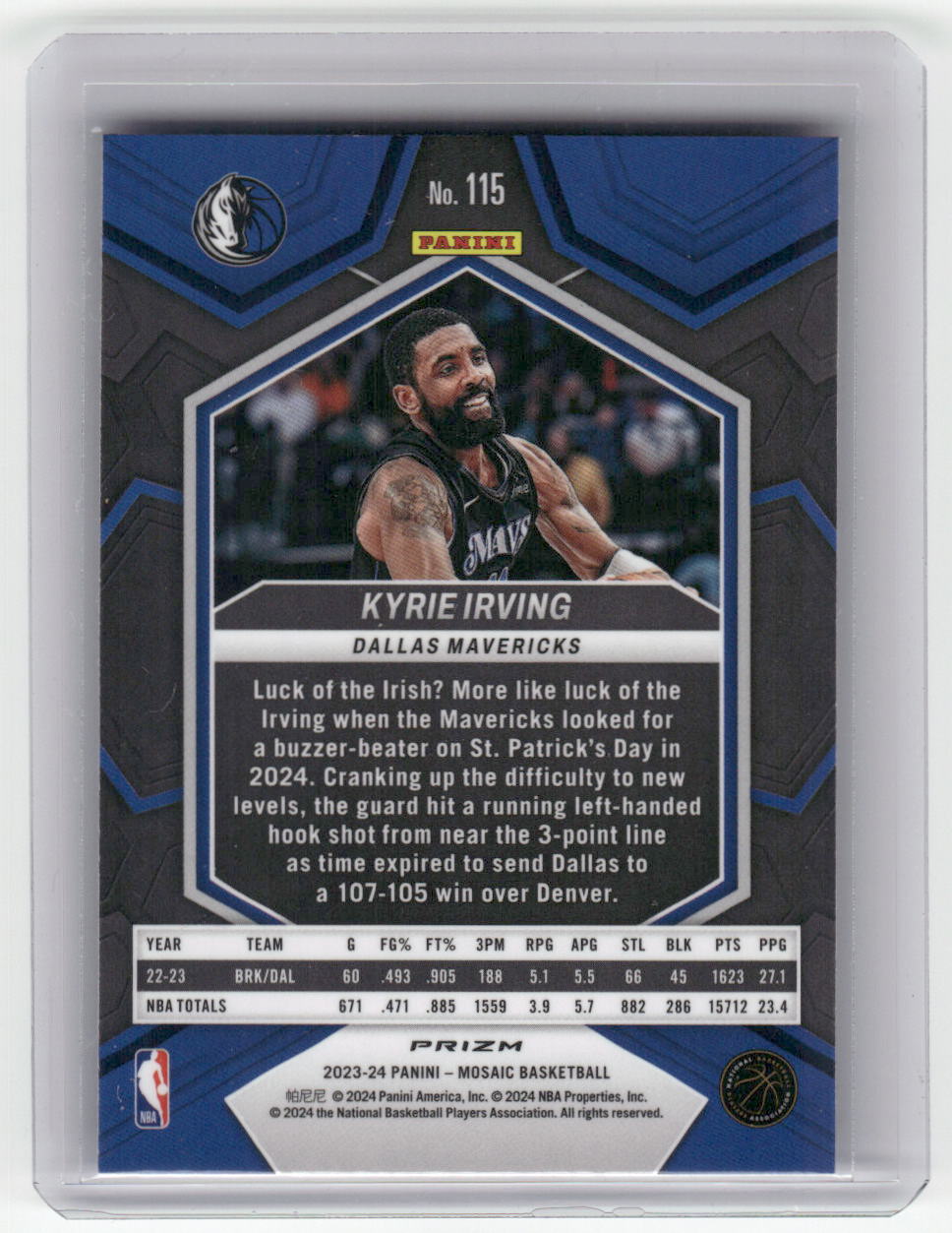 2023-24 KYRIE IRVING Disco Mosaic Mavericks #115