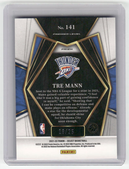 2021-22 TRE MANN Premier Level Blue 18/25 Select OCK #141