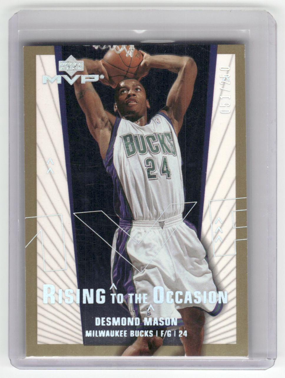 2001-2002 DESMOND MASON Rising To The Occasion 51/250 Upper Deck