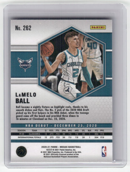 2020-21 LAMELO BALL Rookie Base Mosaic Hornets #262