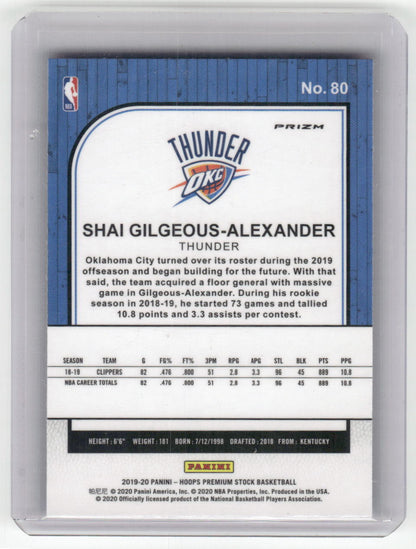 2019-20 SHAI GILGEOUS-ALEXANDER Red cracked Ice Hoops Premium Stock