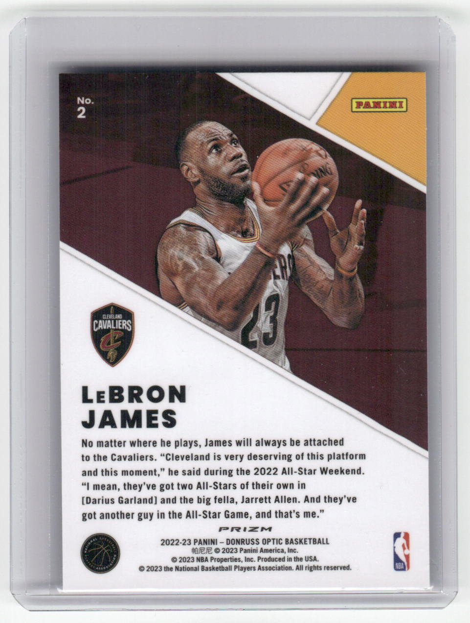 2022-23 LEBRON JAMES Winner Stays Holo Optic Lakers #2