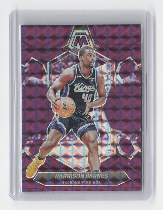 2023-24 HARRISON BARNES Purple Mosaic 87/99 Kings #75