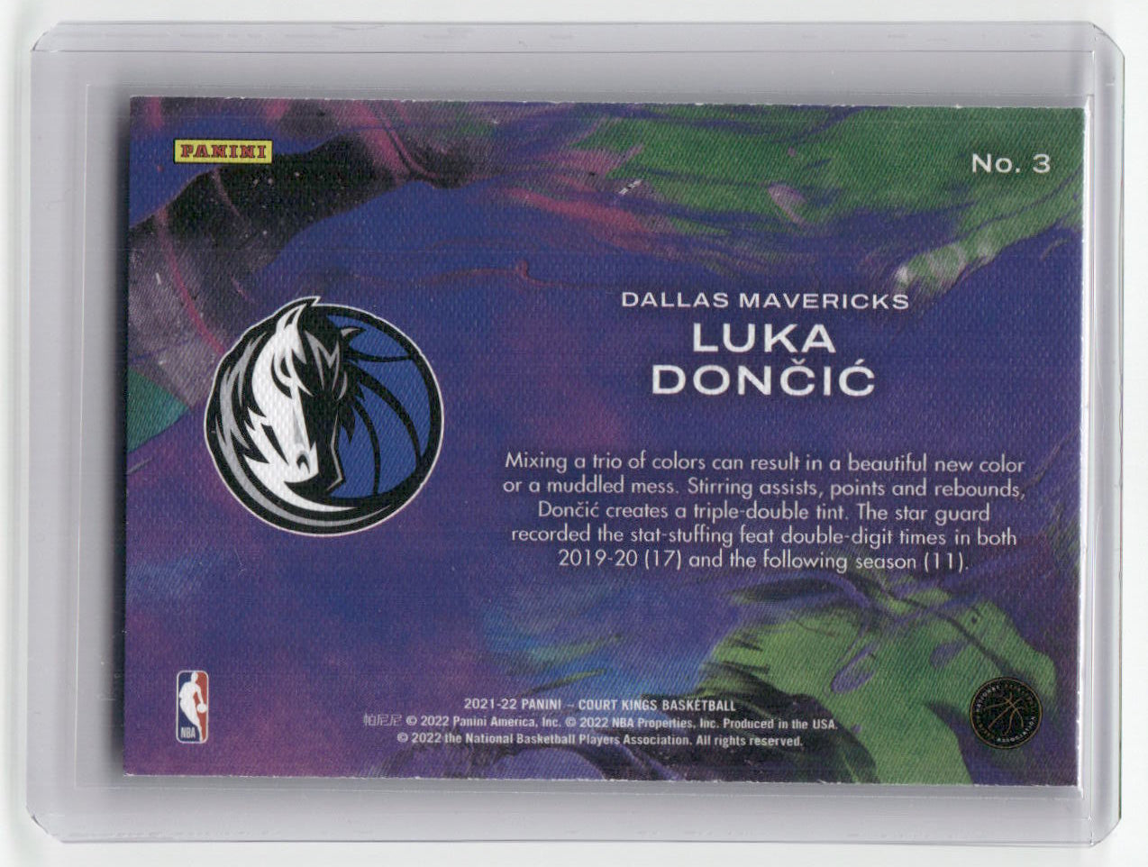 2021-22 LUKA DONCIC Artistry In Motion Court Kings Mavs #3