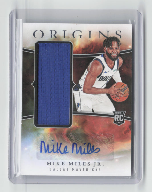 2023-24 MIKE MILES JR. Rookie Patch Auto RPA RC Origins Mavericks #RJA-MMJ