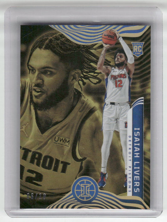 2021-22 ISAIAH LIVERS Rookie Gold 6/10 Illusions Pistons #189